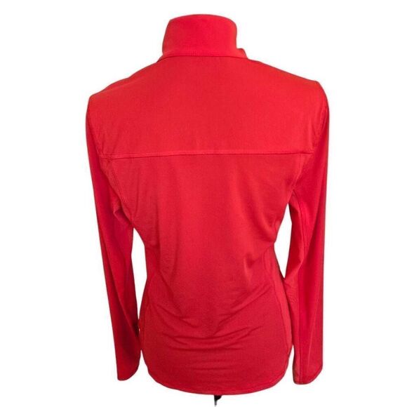 PGA Tour Womens Quarter Zip Long Sleeve Athletic Golf Shirt Top Coral Red Small - Picture 4 of 12